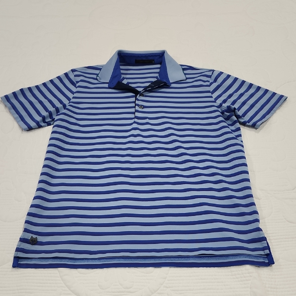 Greyson Blue and Navy Striped Polo Shirt